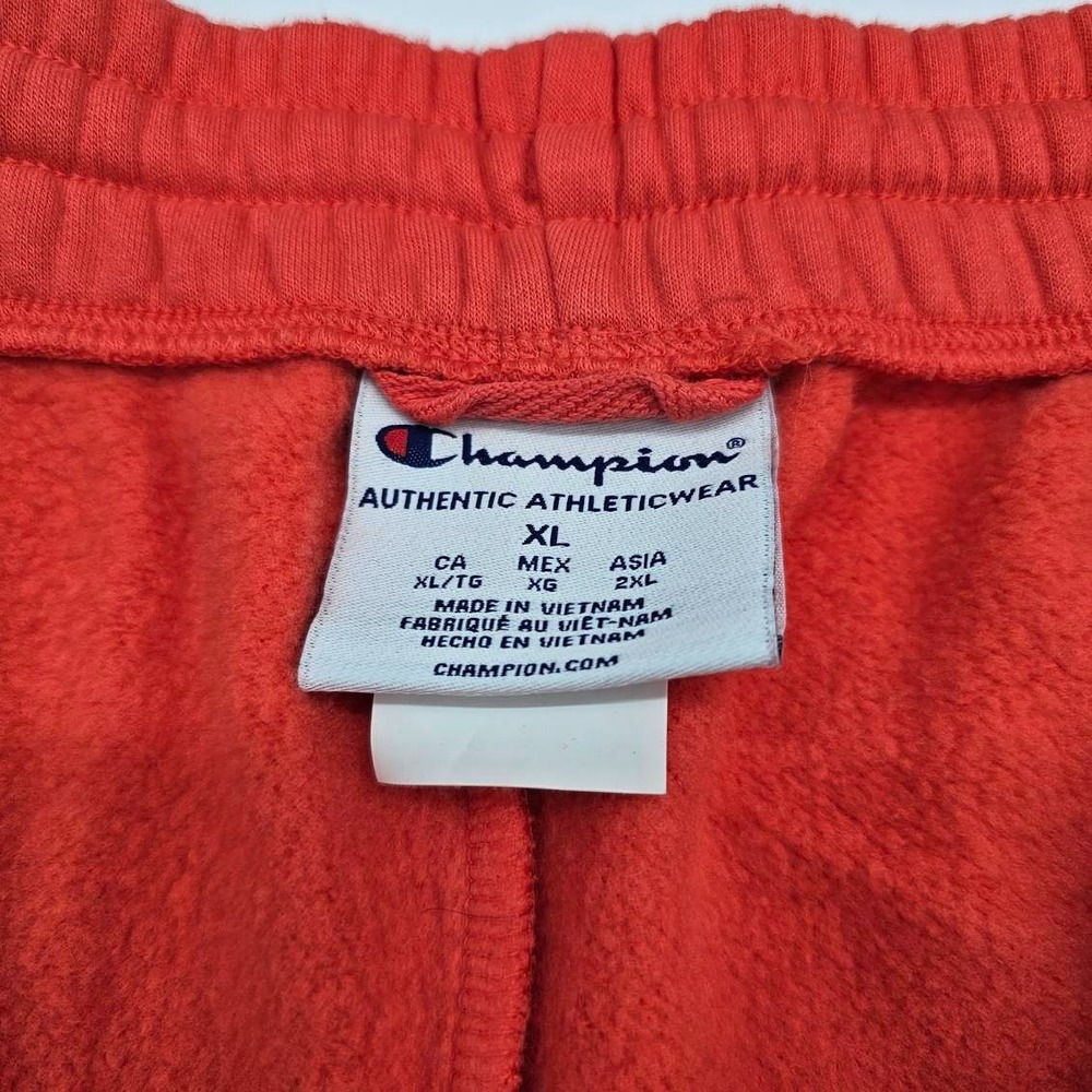 Champion Mens Sweatpants Fleece Shirt XLarge Orange Burgundy Ombre Joggers Set - Picture 8 of 12